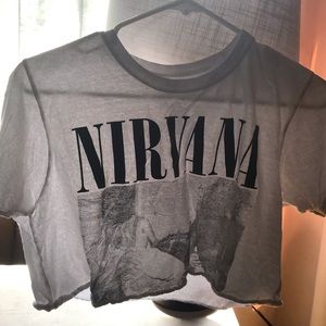 cropped nirvana cropped tee